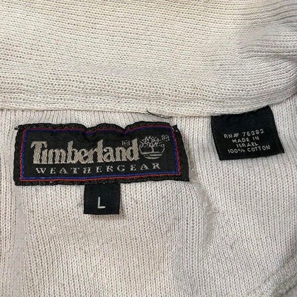 Vintage Timberland Weather Gear Quarter Zip Pull Over Sweatshirt‎ Mens Large - Picture 6 of 6